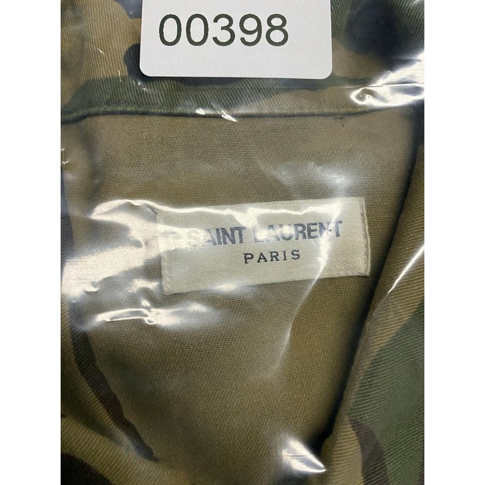 Saint Laurent Men's SS15 Gold Trimmed M65 Military Camo Field Jacke Coat Size 48 - Picture 10 of 10